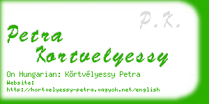 petra kortvelyessy business card